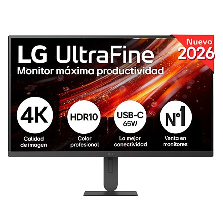 Monitor LG UltraFine 27'', UHD, IPS, altura ajustable - 27U730BX-B.OBSPTO